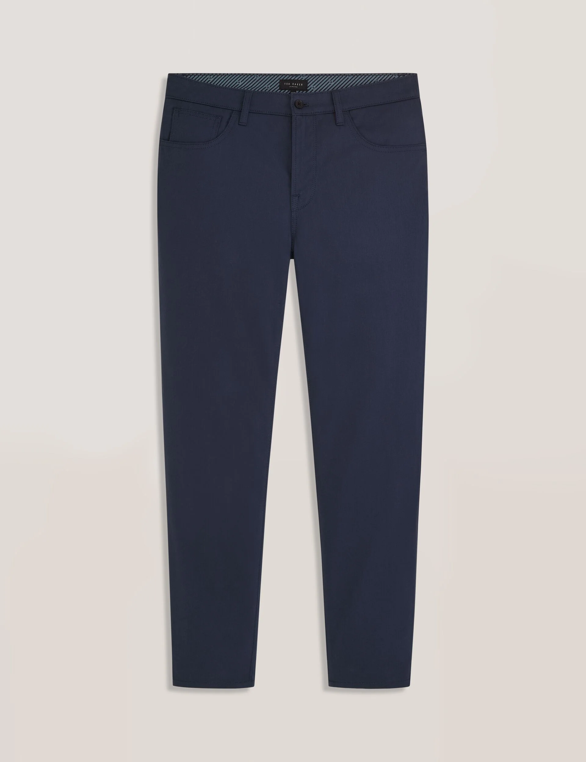 COMPACT HERRINGBONE TROUSERS | BLUE NIGHTS - Image 6