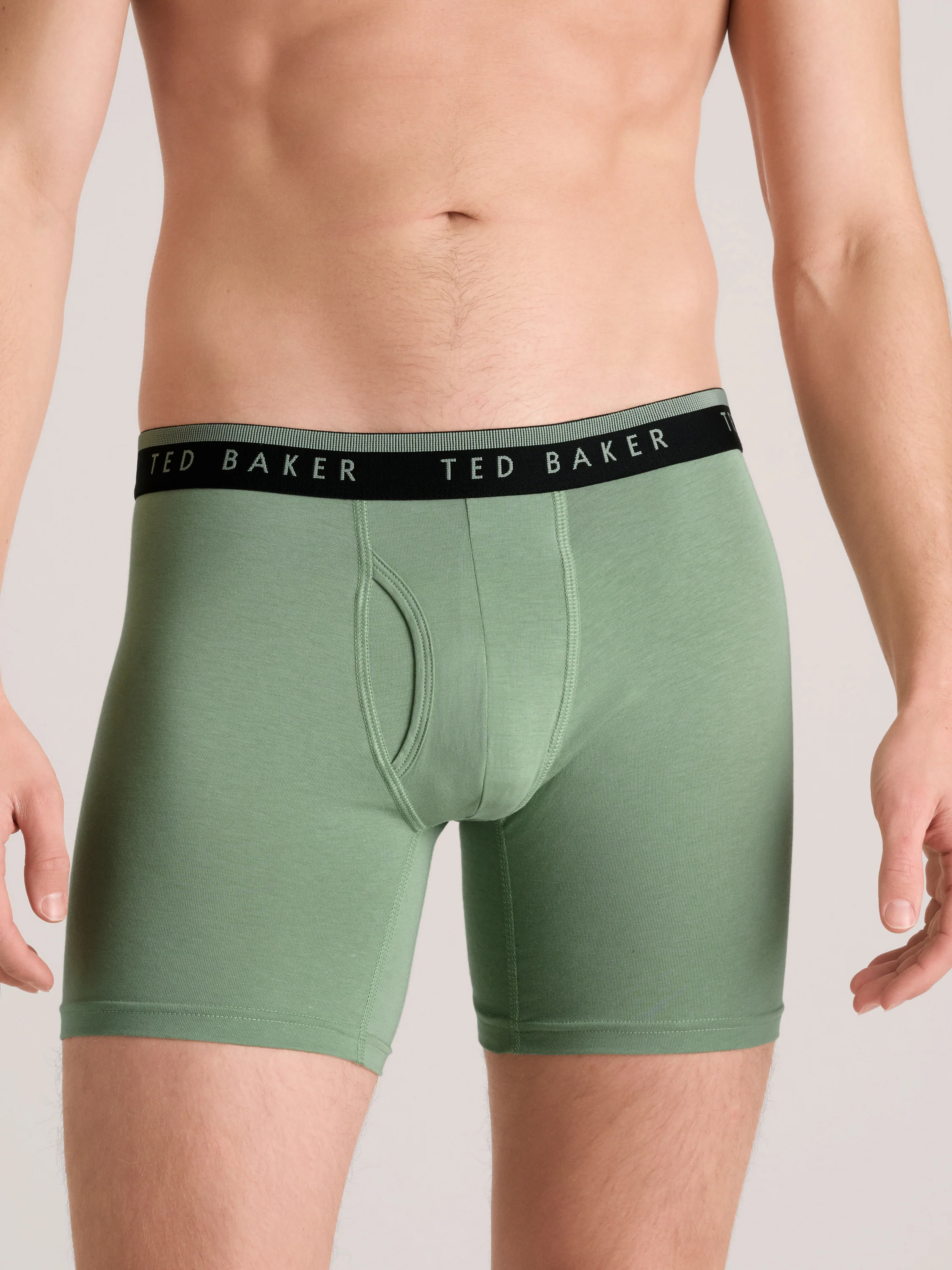 4 PK Cotton Stretch Boxer Brief | GREEN-COMBO - Image 4
