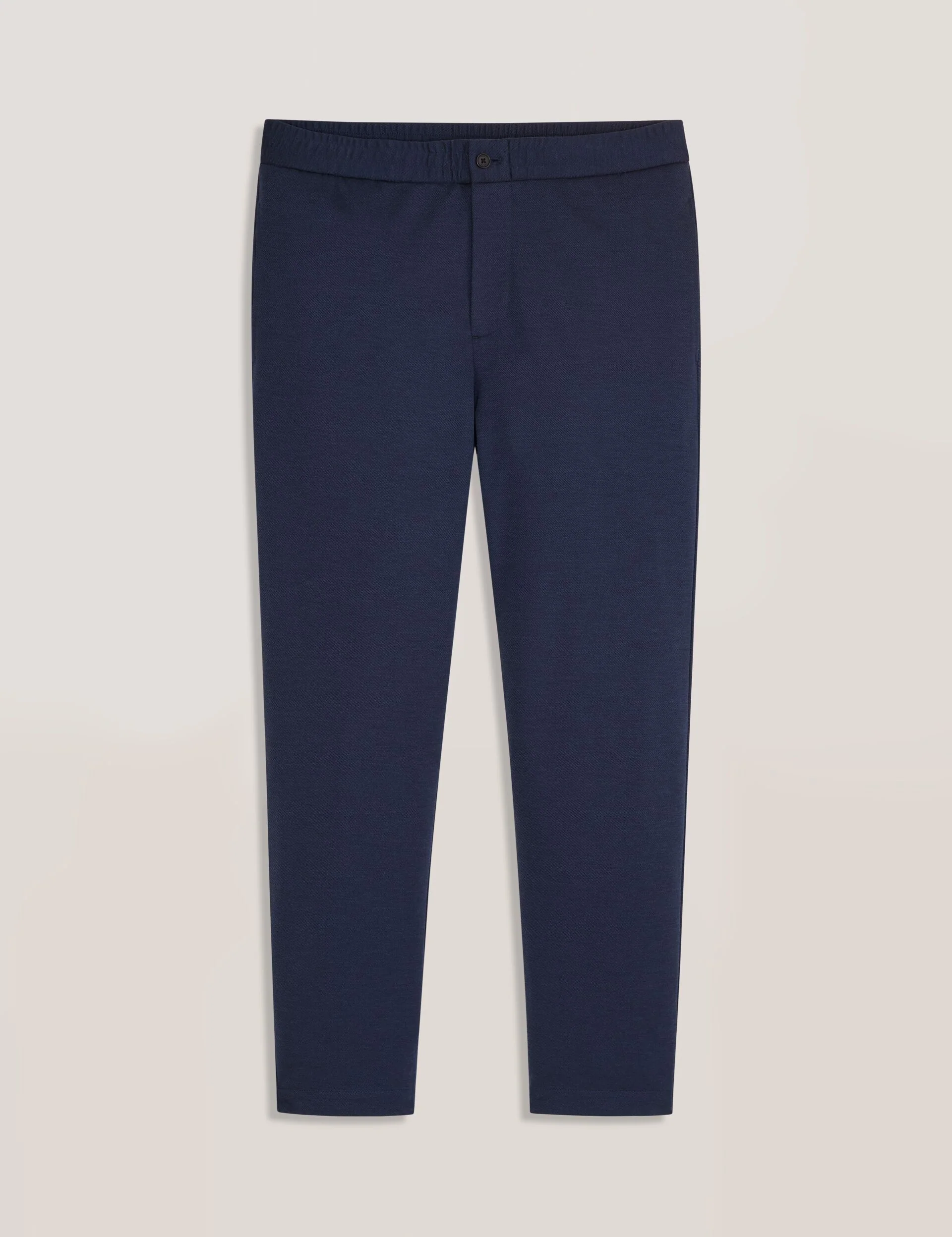 KNIT TWILL ELASTIC TROUSERS | INSIGNIA BLUE HEATHER - Image 6