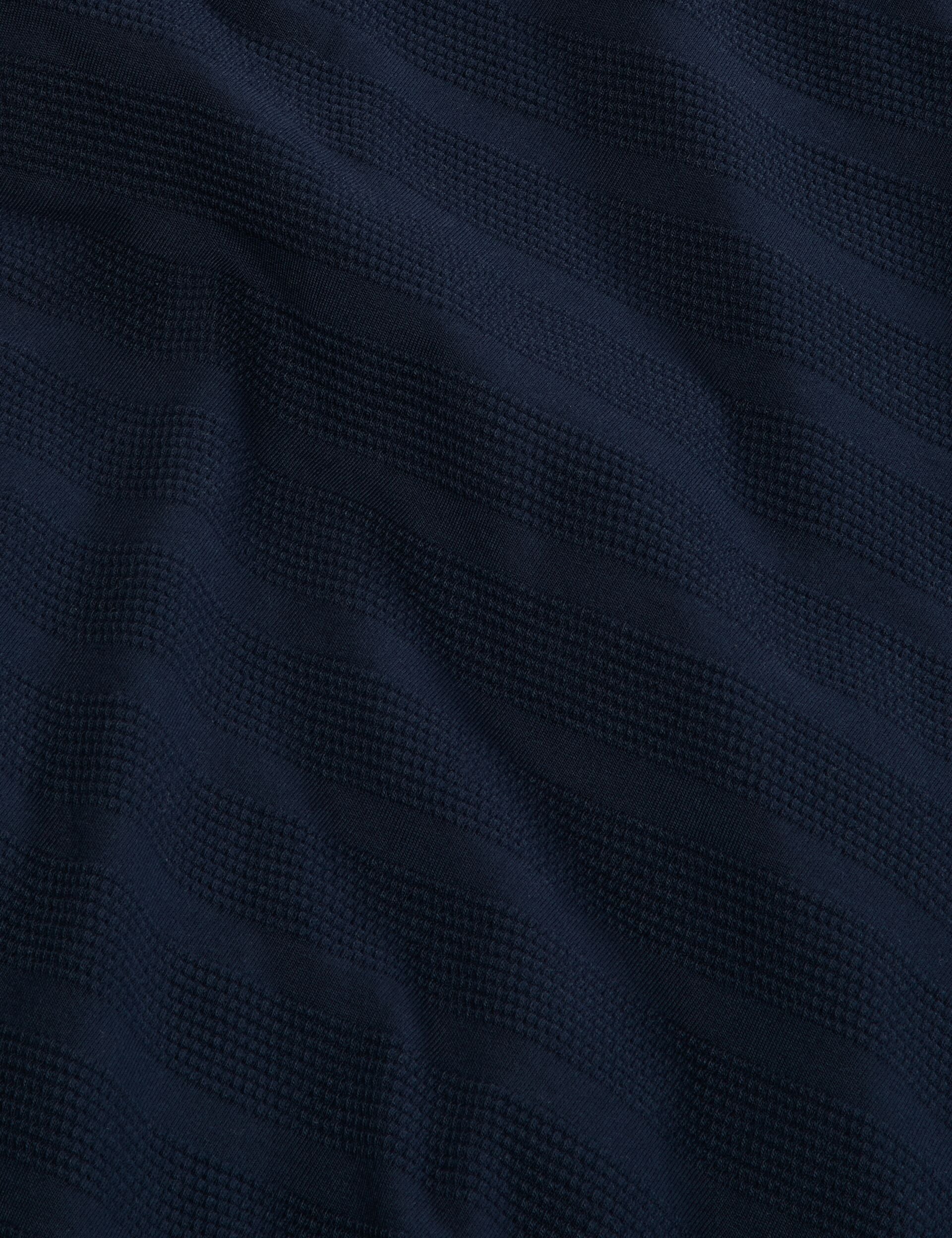 POPCORN STRIPE LONG SLEEVE POLO | SKY CAPTAIN - Image 3