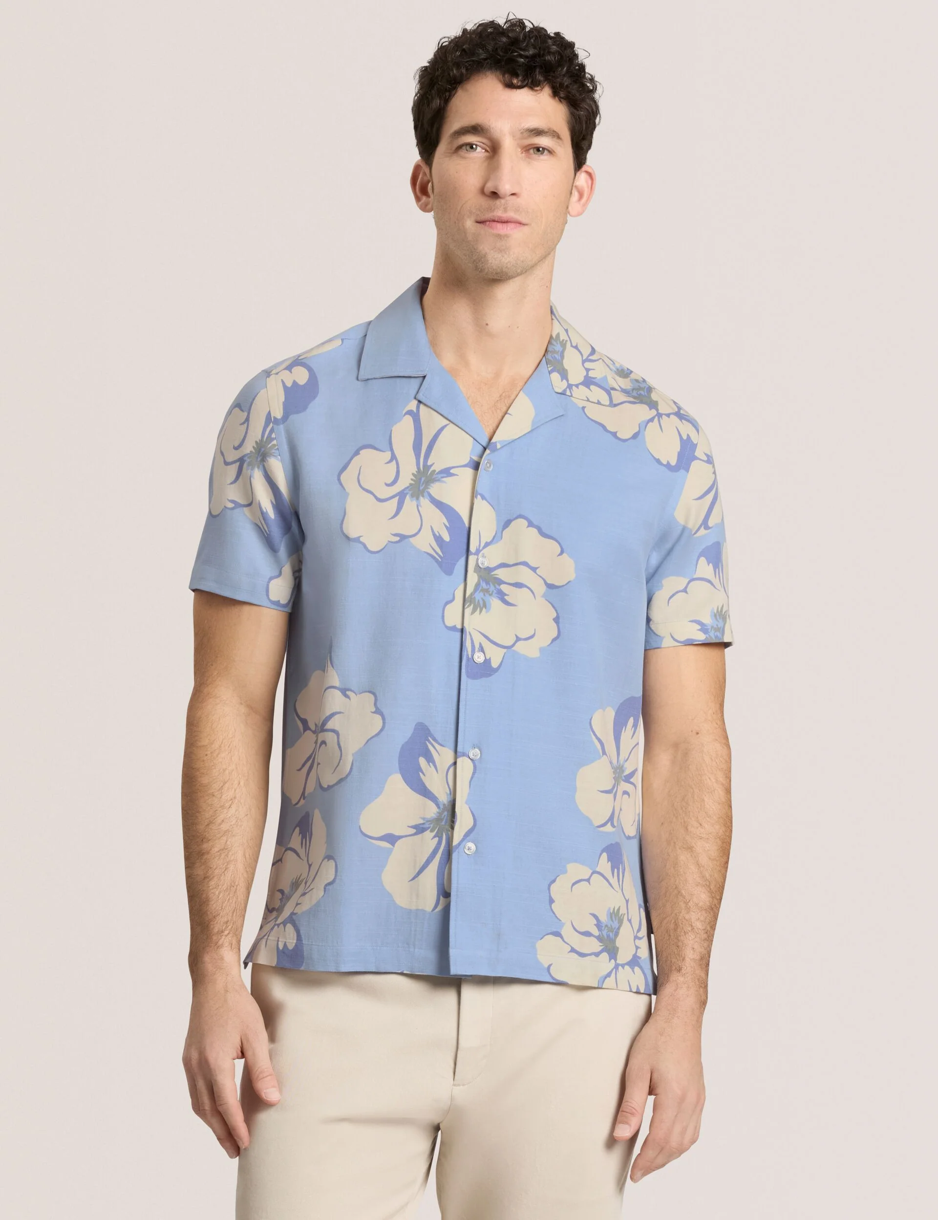 PRINTED SHIRT | LT-BLUE