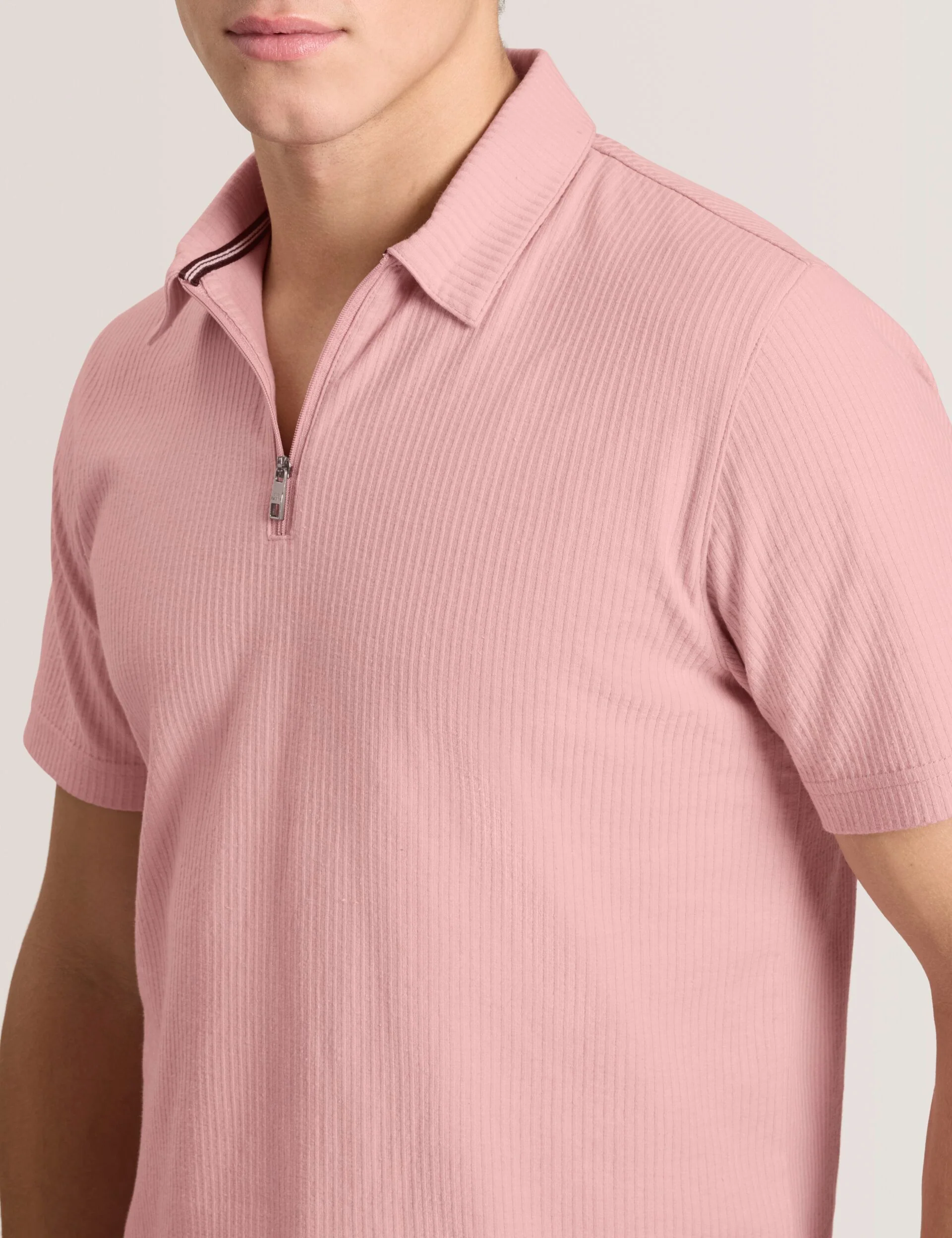 RIB ZIP POLO | PL-PINK - Image 4