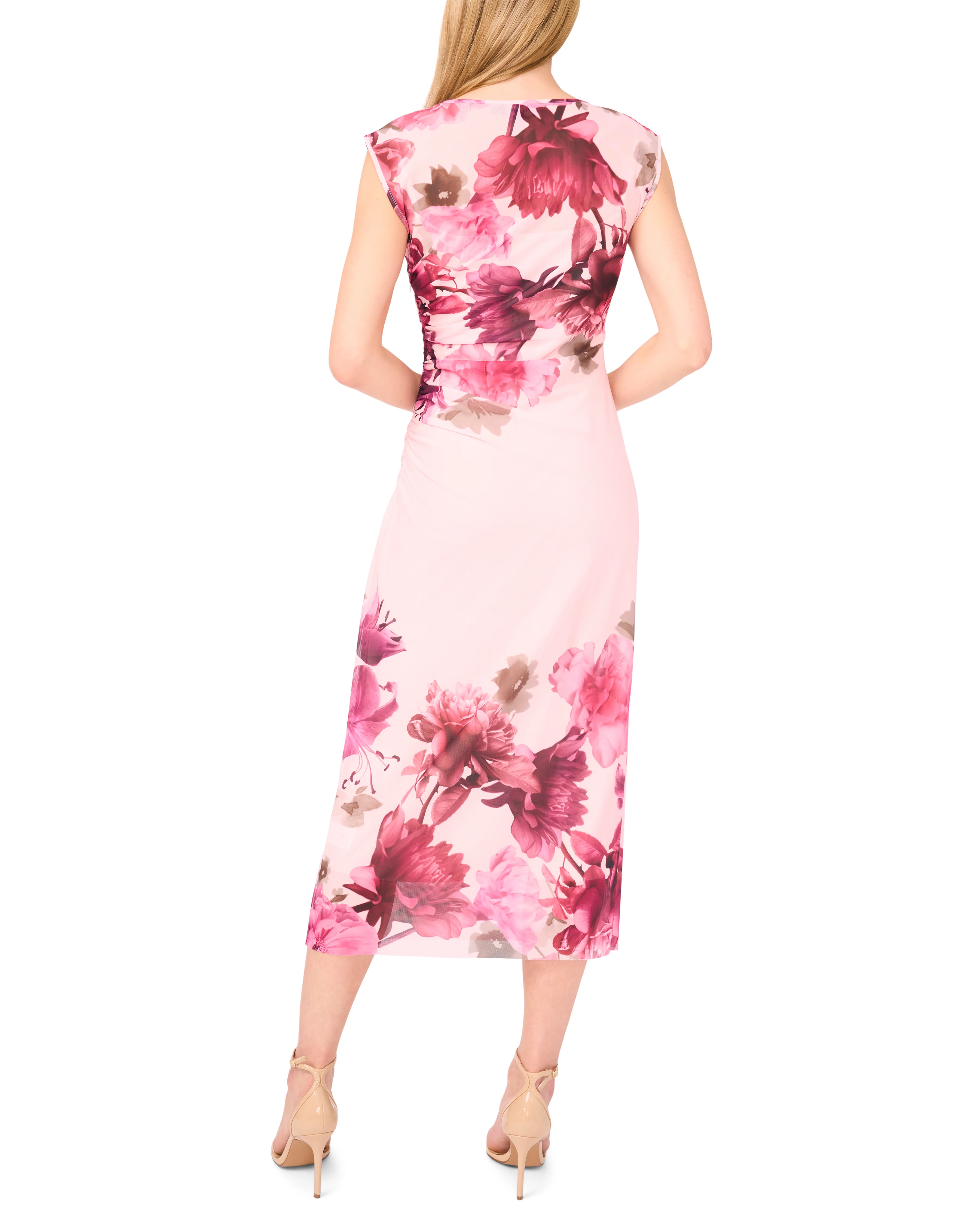 MESH COLUMN DRESS | LT-PINK - Image 3